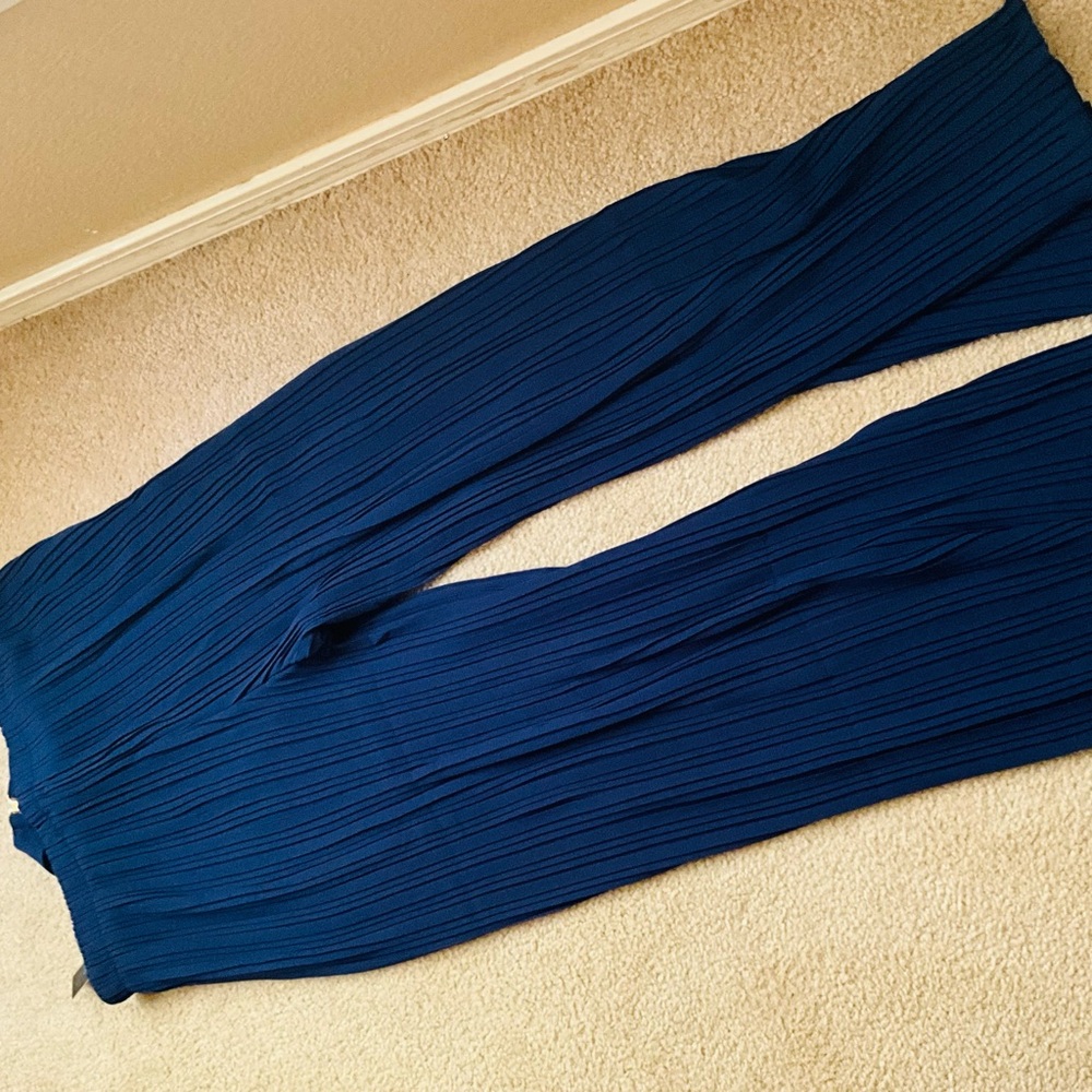 Alice Blue Navy Pleated Trousers